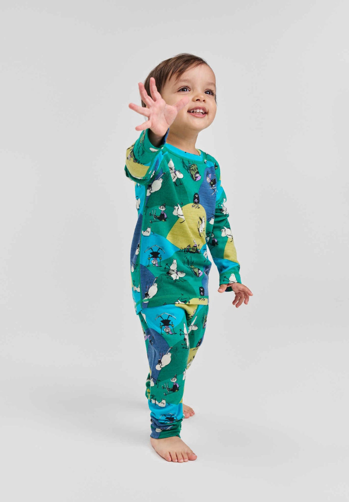Ensemble sous-vêtements pour tout-petits en laine mélangée Moomin Trivsam