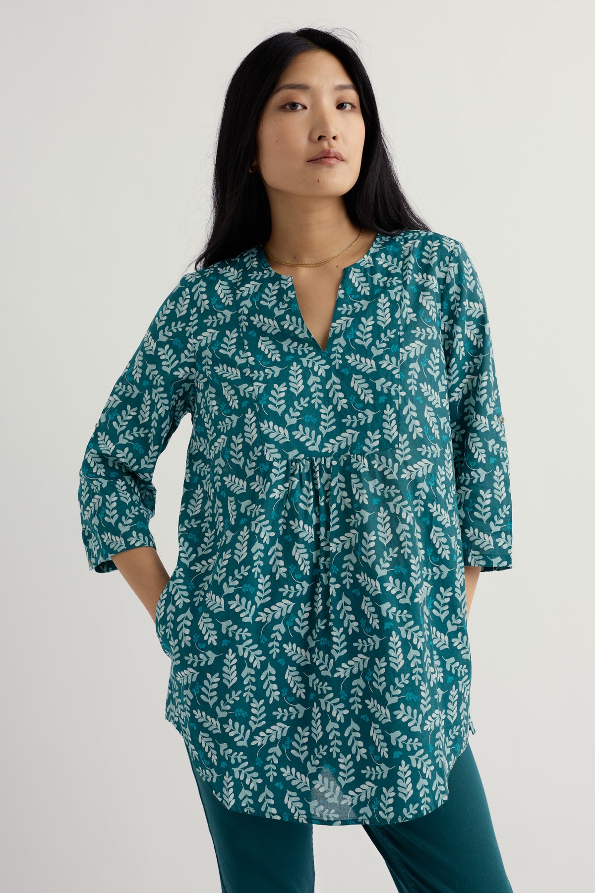 Op Art Organic Cotton Tunic Top